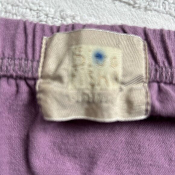 Vintage Blue Fish Hand Printed Organic Cotton Maxi Skirt Size 1 Purple Pull-On - Picture 3 of 8